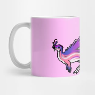 FLUIDadens Prideosaur - Pride Month Gender Fluid Flag Dinosaur Mug